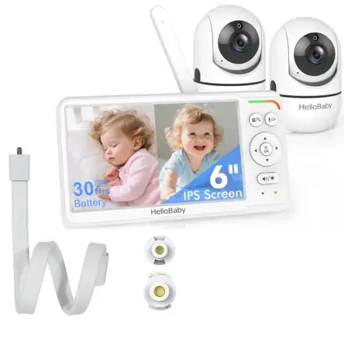 HelloBaby HB6560-2 Video Baby Monitor with two cameras
