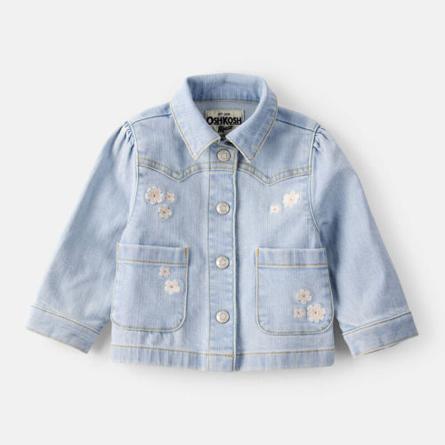 Blue Baby Girl Embroidered Long-Sleeve Denim Jacket - Blue | Carter’s Oshkosh Canada