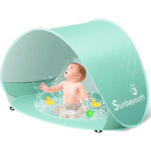 Baby Beach Tent, Baby Pool Tent, UV Protection Infant Sun Shelters Beach Shade Tent, Pop Up Baby Tent for Beach