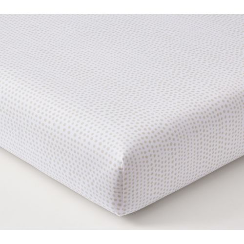 Falling Dot Organic Cotton Crib Fitted Sheet