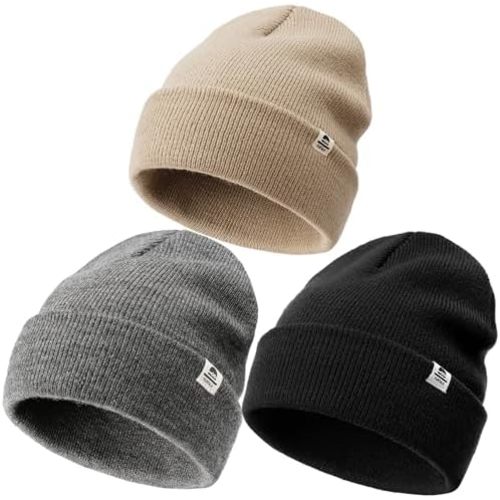 FURTALK Baby Beanie Knit Winter Hats 3 Pack for Infant Toddler Kids Skull Caps