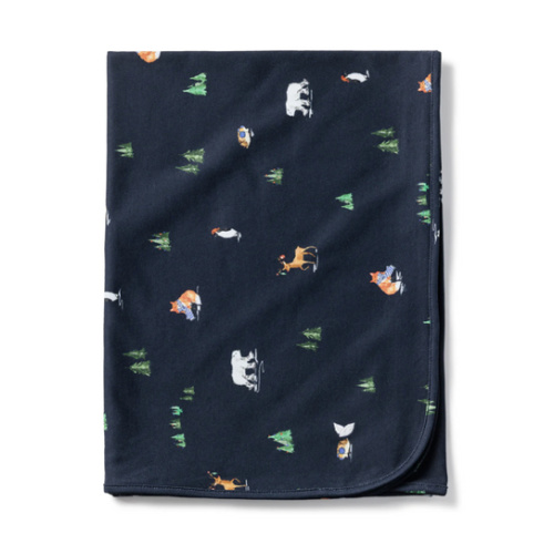 Pima Baby Blanket in Arctic Antics | Over The Moon