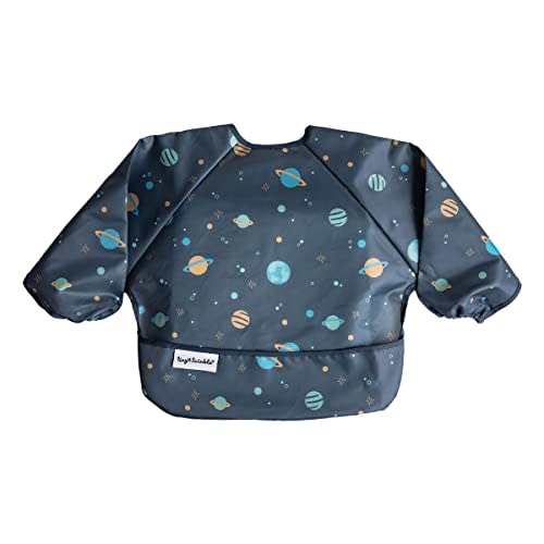 Tiny Twinkle Mess Proof Baby Bib, Full Sleeve Bib Outfit, Waterproof Bib for Toddlers, Machine Washable, Tug Proof Closure
