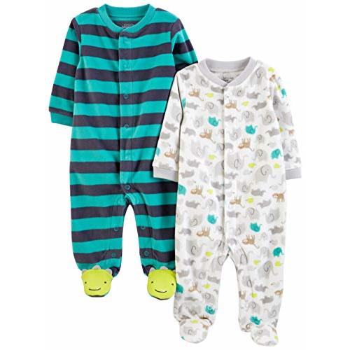 Simple Joys by Carter's Baby Boys' Fleece Footed Sleep and Play, Pack of 2