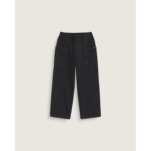 Little Kids Naithin Denim Pants in Black | Vans