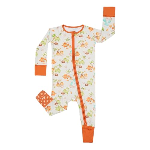 THE PLUSH CLUB Viscose from Bamboo Baby Pajamas – Long Sleeve Onesie Baby Romper Zipper Pajamas Mittens & Footies Toddler Pjs