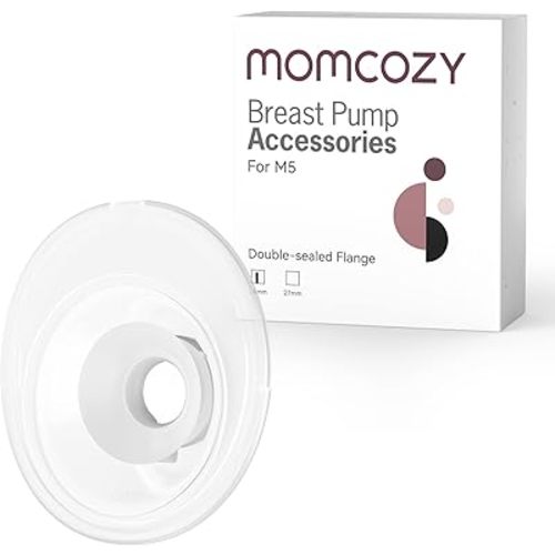 Momcozy Double-Sealed Flange 24mm Compatible with Momcozy M5 Breast Pump. Original M5 Breast Pump Replacement Accessories, 1PC (24mm)