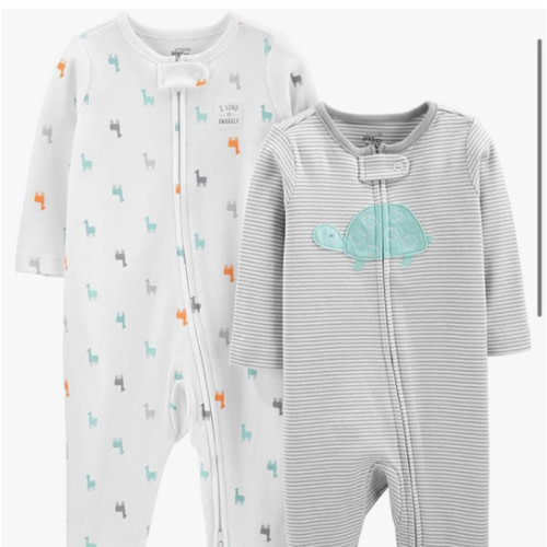Simple Joys by Carter's unisex-baby Neutral 2-pack Cotton Footed Sleep and Play