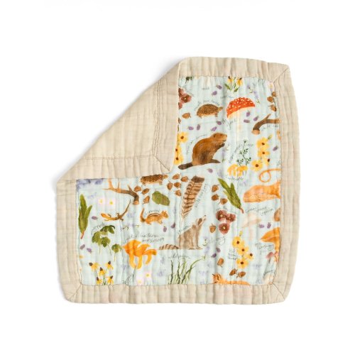 Flora & Fauna Baby Lovey Muslin Blanket - 1canoe2