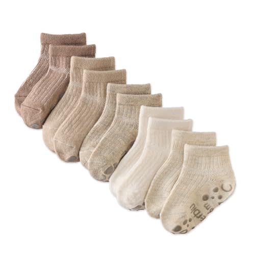 Butterblu Zuri Multipack Socks for Infants & Toddlers with Grippers | GOTS Certified Organic Cotton, Sustainably Made Low Cut Socks, Non-slip gripper soles, Made to Match Collection