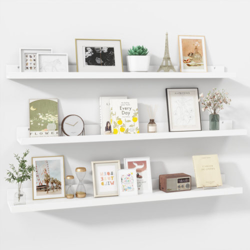 Ebern Designs Wall-Mounted Floating Shelves for Bedroom, Living Room & Reviews | Wayfair