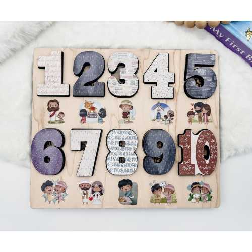 10 Commandments Wooden Puzzle: Christian Montessori Toy
