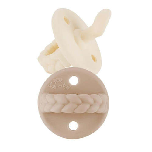 Sweetie Soother™ Orthodontic Silicone Pacifier 0-6M - Toast & Buttercream