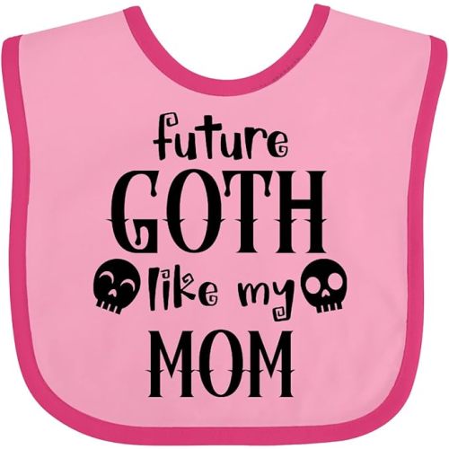 inktastic Future Goth Like My Mom with Skulls Baby Bib