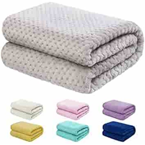 Baby Blanket for Girls and Boys - 30”x40” Grey - Toddler Blankets - Kids Throw - Newborn Blankets - Soft Lightweight Fleece for Bed, Crib, Stroller