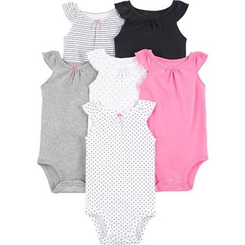 Simple Joys by Carter's Baby Girls 6 Pack Short Sleeve Bodysuit