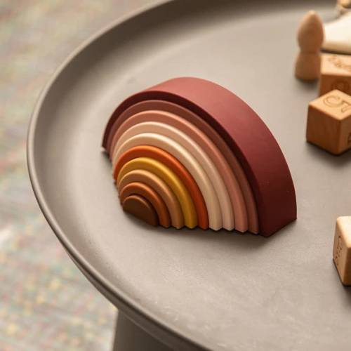 Silicone Rainbow Stacking Puzzles Montessori Educational Toy - Etsy