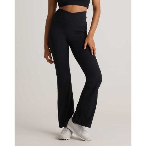 Ultra-Form High-Rise Crossover Flared Pant in Black