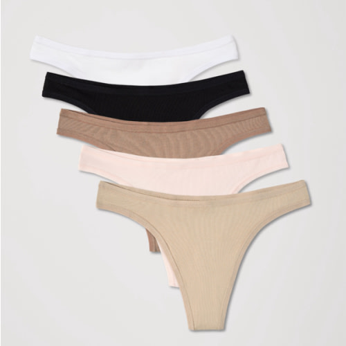 Women’s Everyday Classic Fit Thong 5-pack made with Organic Cotton | Pact