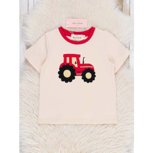 Embroidered Red Tractor Shirt