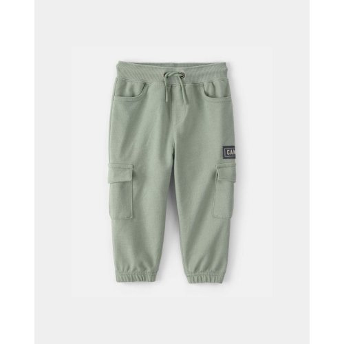 Baby Boy 'Camp Dino' French Terry Cargo Joggers - Green | Carter's