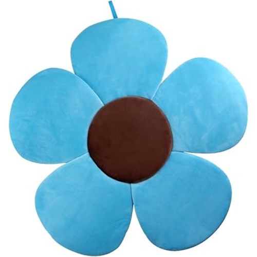 KAKIBLIN Flower Baby Bath Mat, Baby Bath Flower Infant Bathtub Mat Sink Bather Cushion for Newborn, Blue