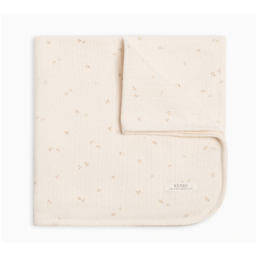 Brushed Back Pointelle Swaddle Blanket
