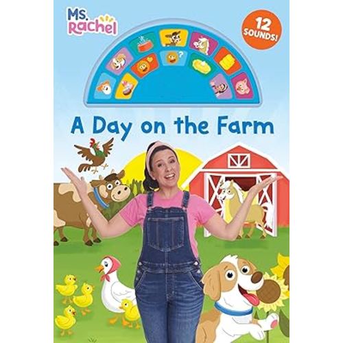 A Day on the Farm (Ms. Rachel): An Interactive Book with 12 Sounds! (Books by Ms. Rachel)