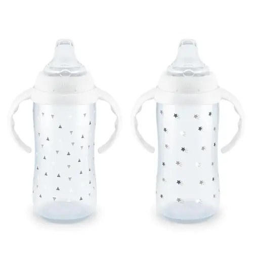 NUK Learner Cup 6+ Months Timeless Collection Amazon Exclusive 10 Oz – BPA Free Spill Proof Sippy Cup 2 Count (Pack of 1)