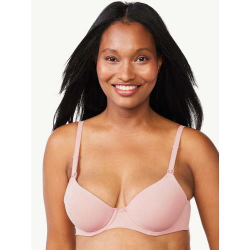 Joyspun Women's Maternity Nursing T-Shirt Bra with Flex Cup, Sizes 34B to 40DDD