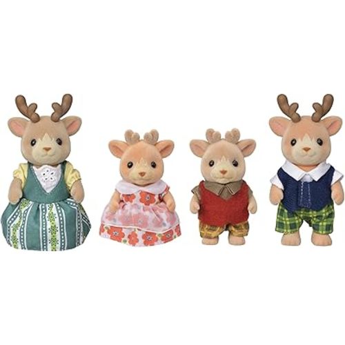 Calico Critters Reindeer Family, Set of 4 Collectible Doll Figures