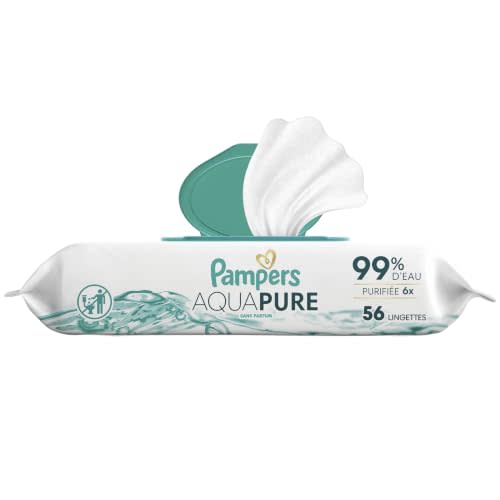 pampers aqua pure baby wipes 56 ct OLD