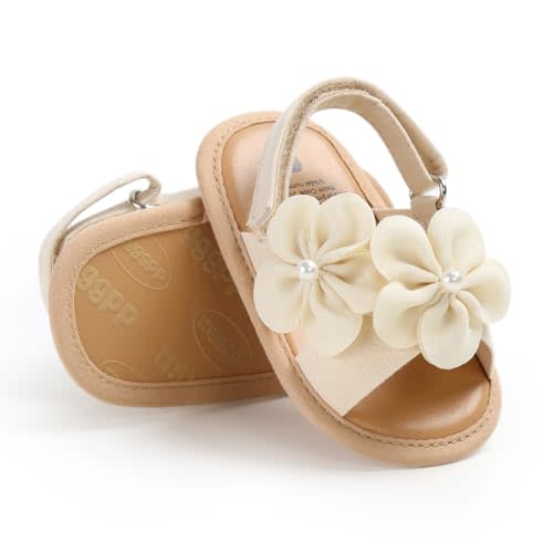 Infant Baby Girls Sandals Summer Baby Wedding Dress Flat Shoes Newborn Crib Shoes First Walkers Prewalkers Shoes