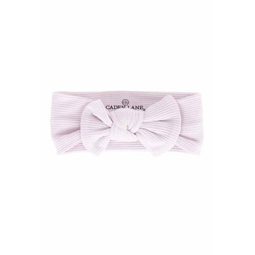 Barely Orchid Bamboo Waffle Knit Large Bow Headwrap | Caden Lane