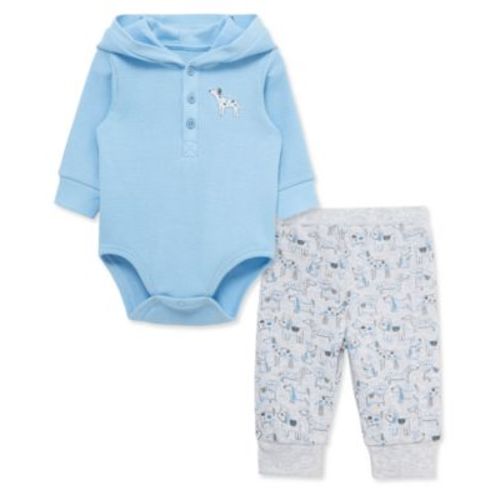 Baby Boys Cotton Puppy Bodysuit & Pants Set