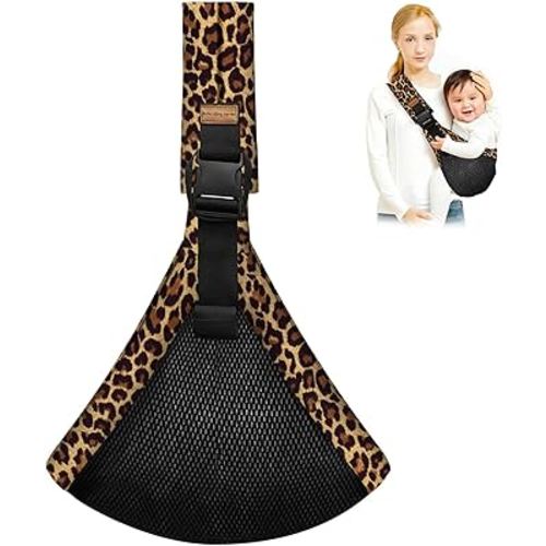 Baby Sling Carrier,Toddler Carrier,2026 New Baby Sling,Breathable and Adjustable Sling,Non-Slip Hip Seat Carrying 10-30lbs(Mesh,Leopard Print)