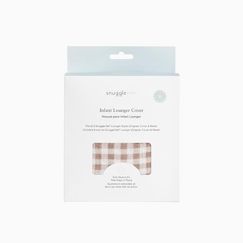 Snuggle Me Universal Lounger Cover 100% Organic Cotton Muslin - Gingham