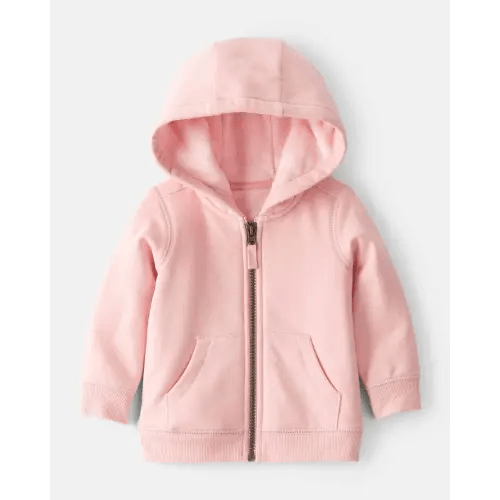 Baby Girl DayDream Fleece Long-Sleeve Hooded Zip-Up Jacket - Pink | Carter's