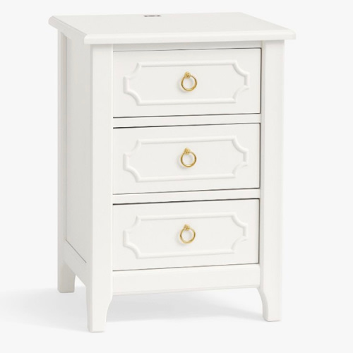 Ava Regency Nightstand with Charging Station and Nightlight (19")