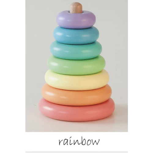 Natural wooden shape sorter, wooden shape puzzle, toys for 1-year-old, pyramid stacking toy