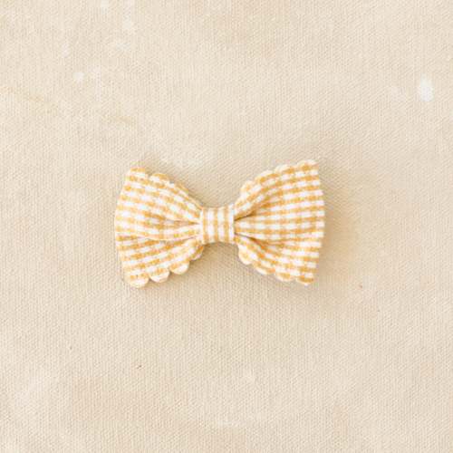 Bitty Gingham Bow Clip // Emilia