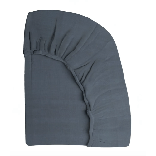 Mineral Blue- Organic Breathable Muslin Crib Sheets