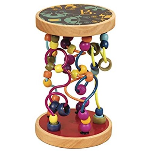 B. Toys – B. A-Maze Loopty Loo Bead Maze – 47 Beads On 5 Colorful Routes – Wooden Baby Toys & Toddler Toys