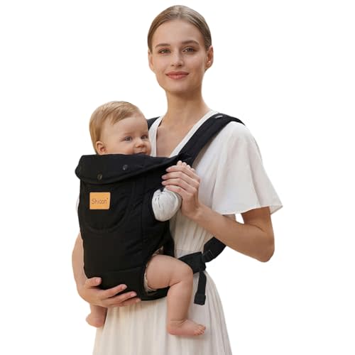 Shiaon Baby Carrier Newborn to Toddler(8-30lbs), Toddler Carrier Baby Holder Carrier with Adjustable Shoulder Strap, Chest Carriers, Black