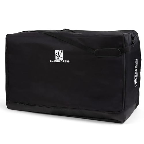 J.L. Childress Universal Stroller Travel Bag for Airplane - Fits Most Baby Strollers, Flying Essentials, Airport Accessories for Gate or Luggage Check, AirTag Compatible - X-Large PLUS, Padded