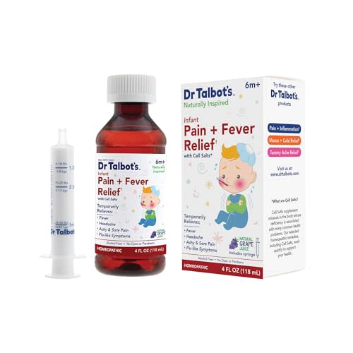 Dr. Talbot's Infant Pain and Fever Relief Liquid Medicine - 4 fl oz - 6+ Months - Grape Juice Flavor - No Alcohol, Dyes, or Parabens - Baby Essentials