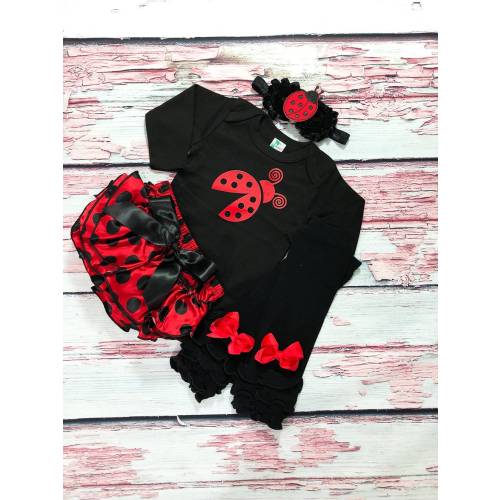ladybug girls halloween costume- baby girls ladybug costume - newborn halloween costume - baby girls halloween costume red and black ladybug
