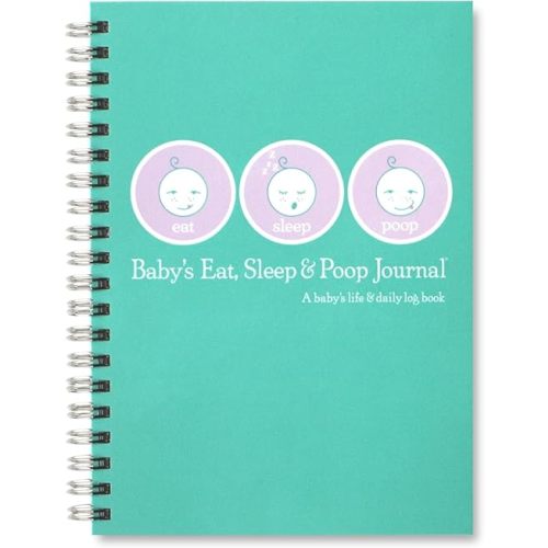 Baby's Eat, Sleep & Poop Journal, Log Book (Aqua) Spiral-bound – January 1, 2004