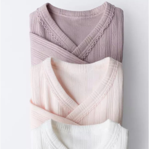 0-6 MONTHS/ THREE-PACK OF LONG SLEEVE BODYSUITS WITH KIMONO COLLAR - Pink | ZARA Canada