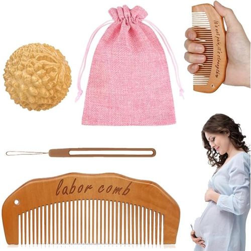 Birthing Comb for Labour Pain Relief & Hair Comb Hospital Bag Essential for Pregnant Women Thoughtful Pregnancy Gifts for Mum